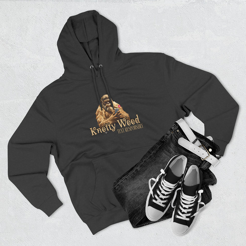 Thumbnail: Bigfoot's Dating Profile Knotty Wood Hoodie, Bigfoot Gifts, Sasquatch Gifts