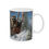 Thumbnail: Winter Wonderland Raccoon Mug 11oz, Mt. Hood skiing, Cute Raccoons, Winter Mug