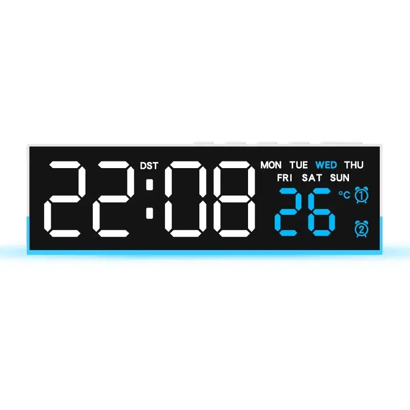 Thumbnail: LED Digital Alarm Clock with Temperature, Date, and Night Light