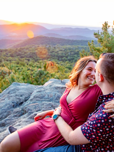 Engagement at The Point in Shenandoah National Park