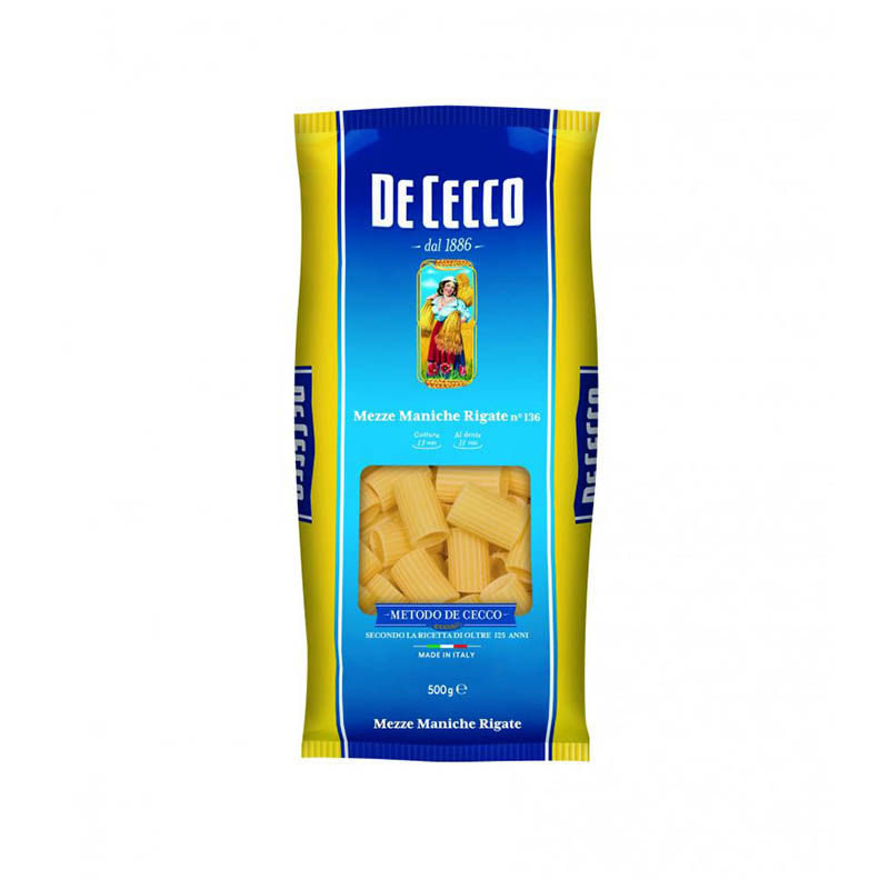 DeCecco  Mezze Maniche Rigate N°136 500gr