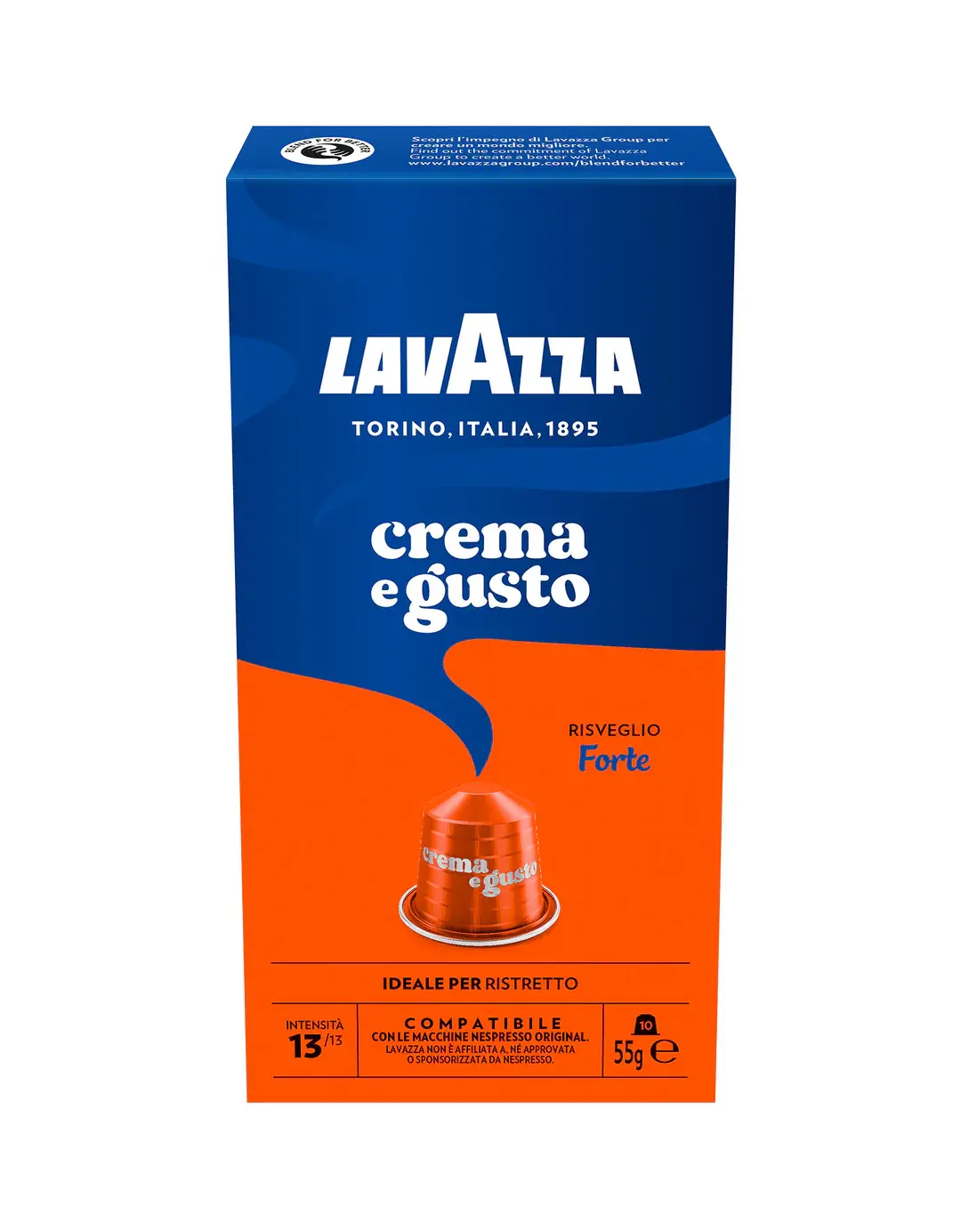 LAVAZZA 10 CAPSULE CREMA E GUSTO RISVEGLIO FORTE 55G 13/13