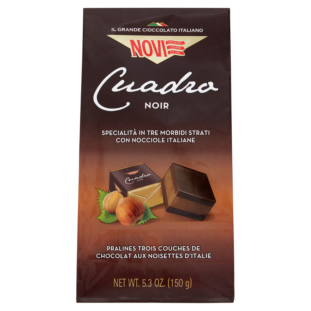 NOVI CUADRO NOIR 3 STRATI NOCCIOLE ITALIANE 150G