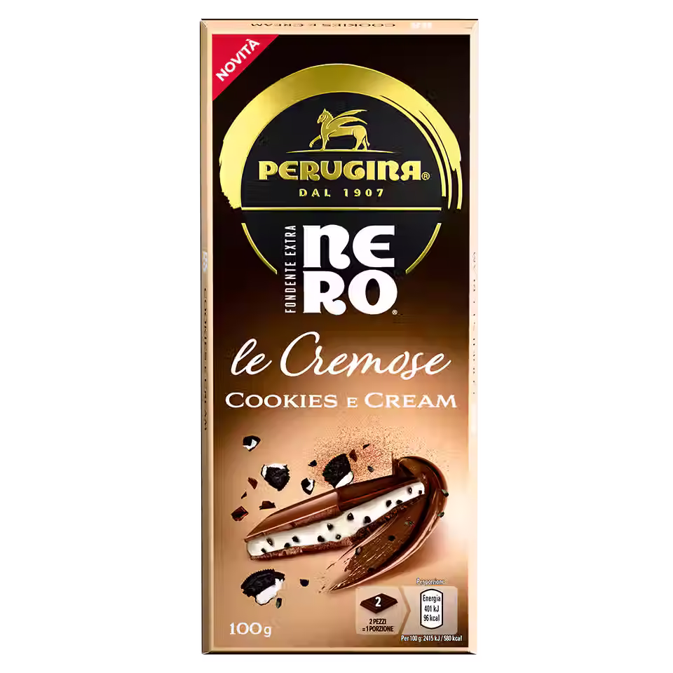 PERUGINA FONDENTE EXTRA NERO COOKIES & CREAM 100G