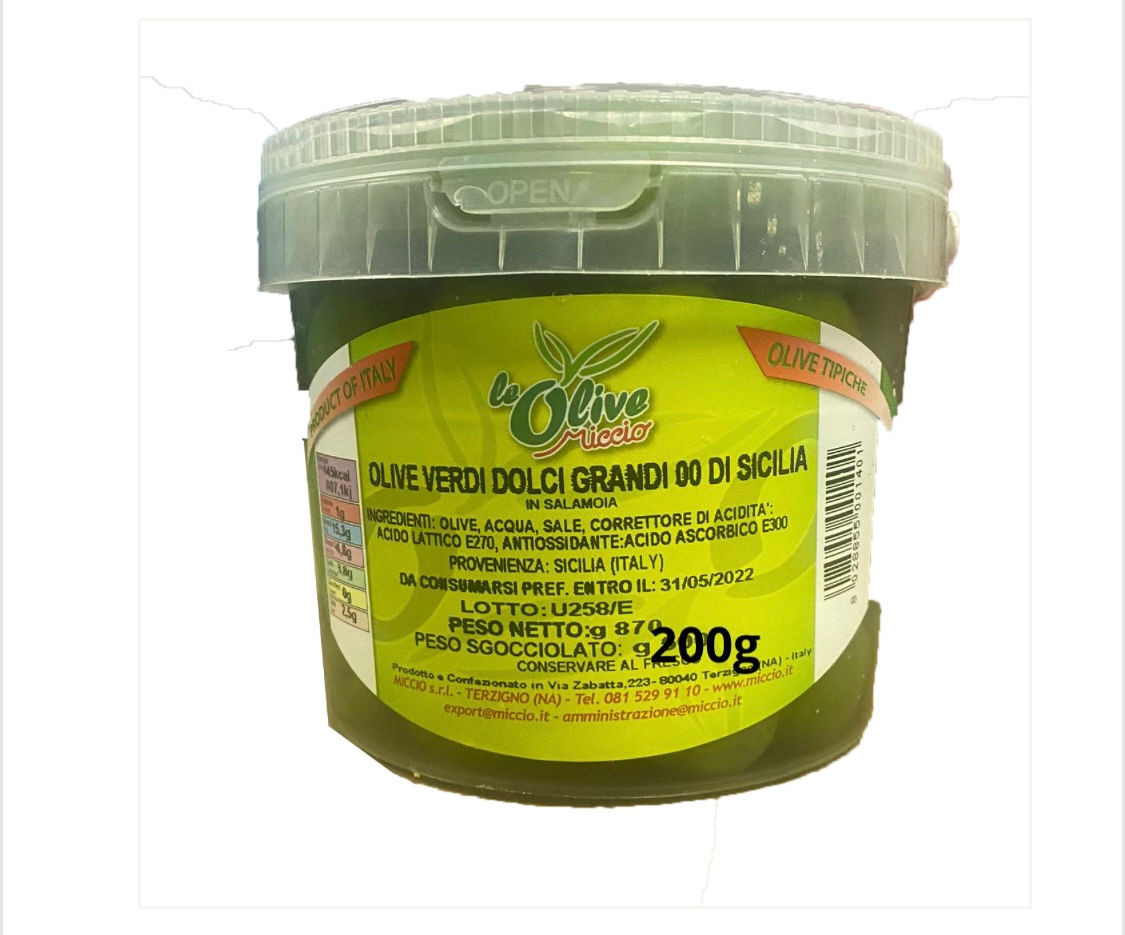 MICCIO OLIVE VERDI DENOCCIOLATE CASTELLO 500 GR