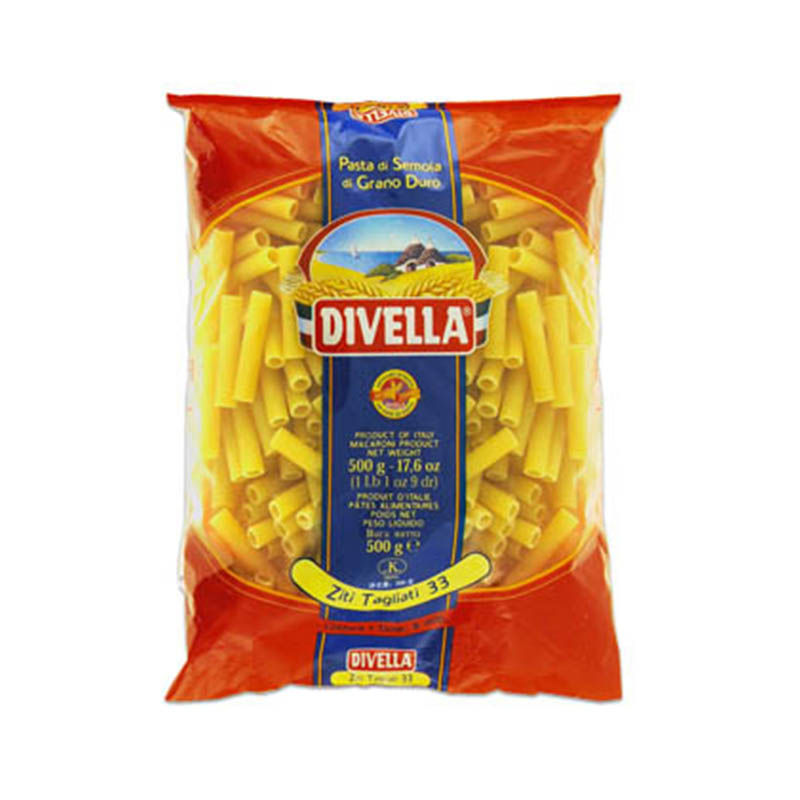 Divella Pasta di Semola Ziti Tagliati N°33 500gr