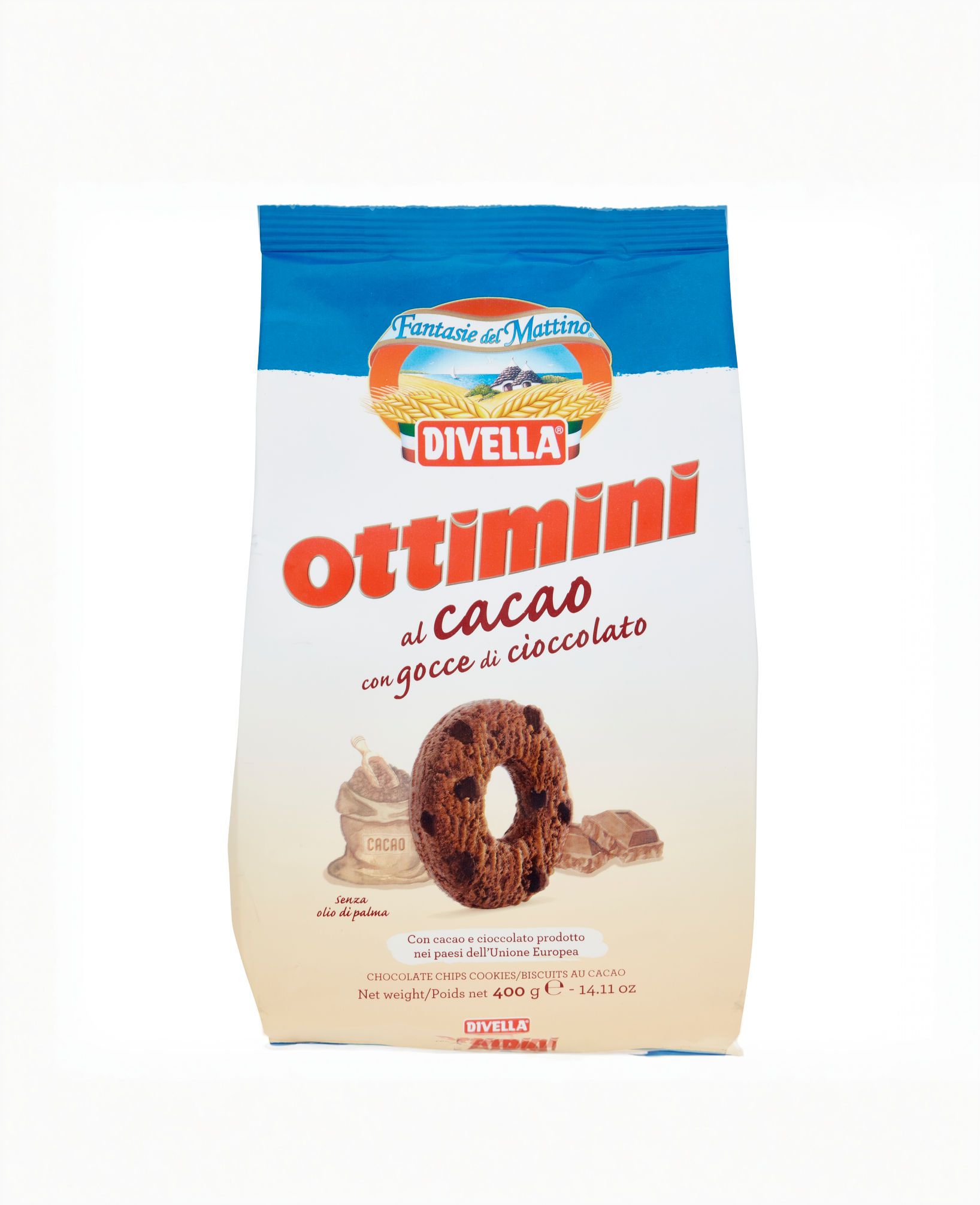 DIVELLA OTTIMINI AL CACAO CHISPAS DI CIOCOLATO 400 GR