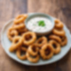 Fried Calamari with Garlic Yogurt Dip