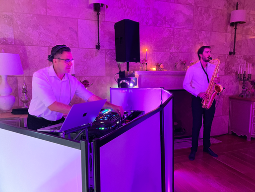 DJ John Byrne & Saxophonist Zach Griffin at a wedding in Kelowna