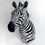 Thumbnail: Lifelike Zebra Wall Mount Reproduction by Animal Replicas - Handcrafted and signed by artist Ami Zarug. Realistic black-and-w