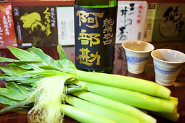 ヤングコーンと阿部勘で美味しいひととき。佐世保唯一の日本酒専門店タイム.jpg