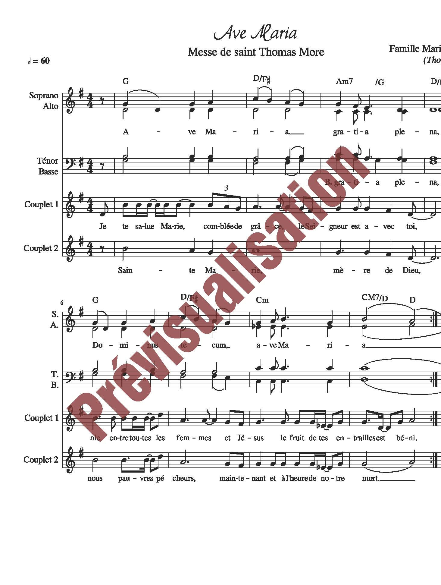 Ave Maria (Messe de saint Thomas More)