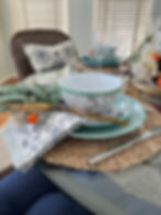 Mix and Match Dinnerware for Thanksgiving Table for 4