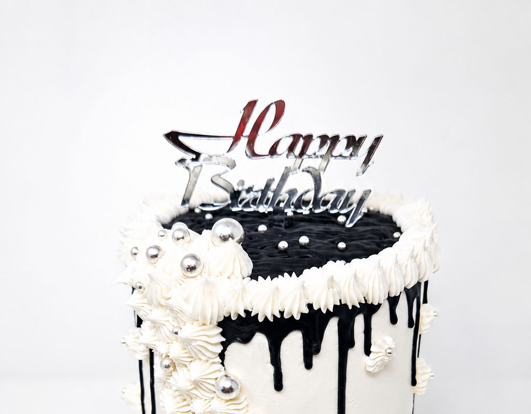 Happy Birthday “Happy Birthday” Acrylic Cake Topper