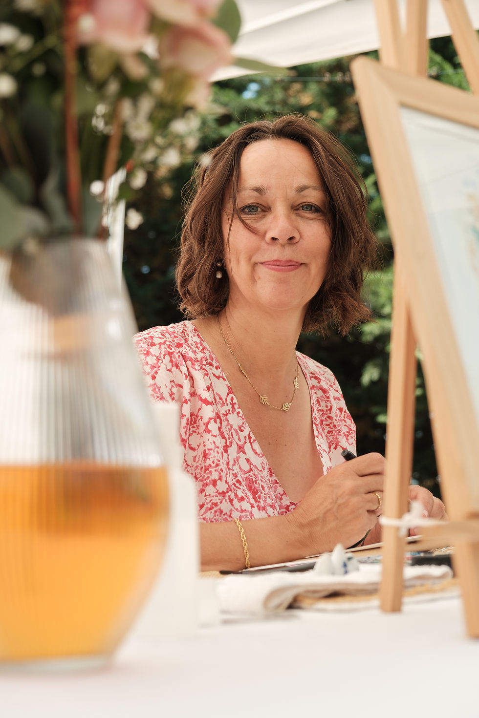 Peinture en direct à SALLERTAINE au mariage de Marine et Morgan