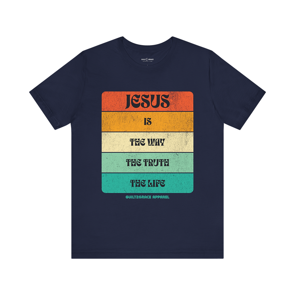 Thumbnail: Way Truth Life Retro Stripe Cotton Tee