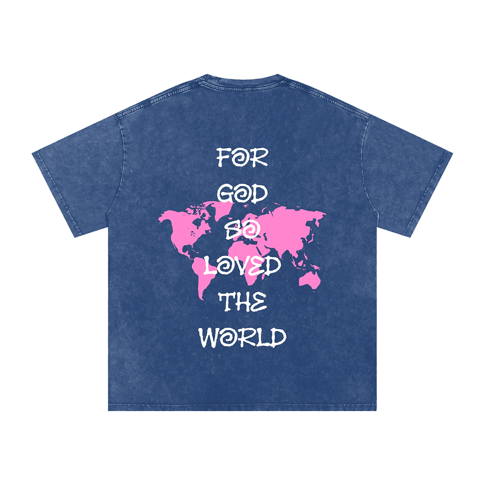 Thumbnail: God So Loved Snow Washed Oversized Tee (PINK)