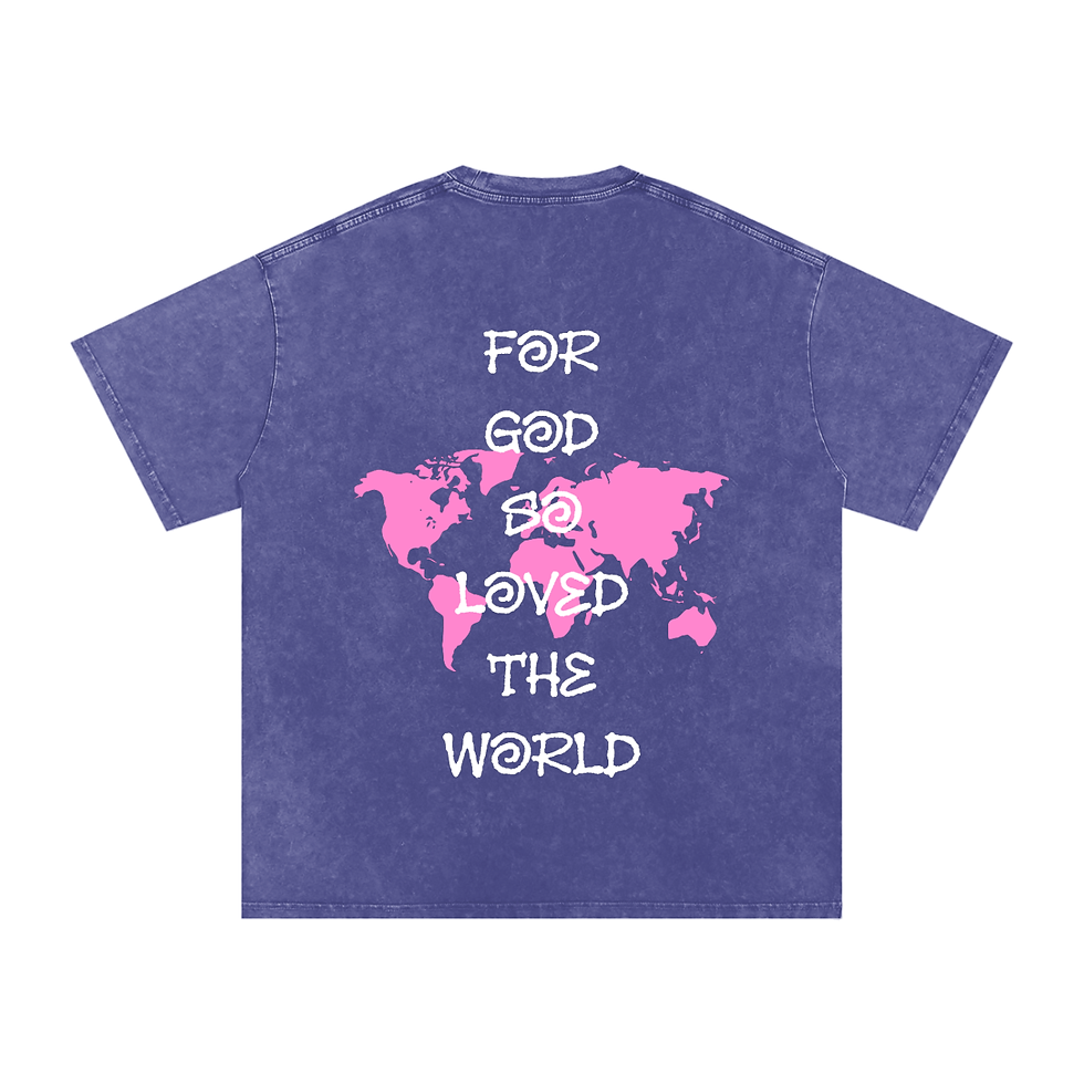 Thumbnail: God So Loved Snow Washed Oversized Tee (PINK)