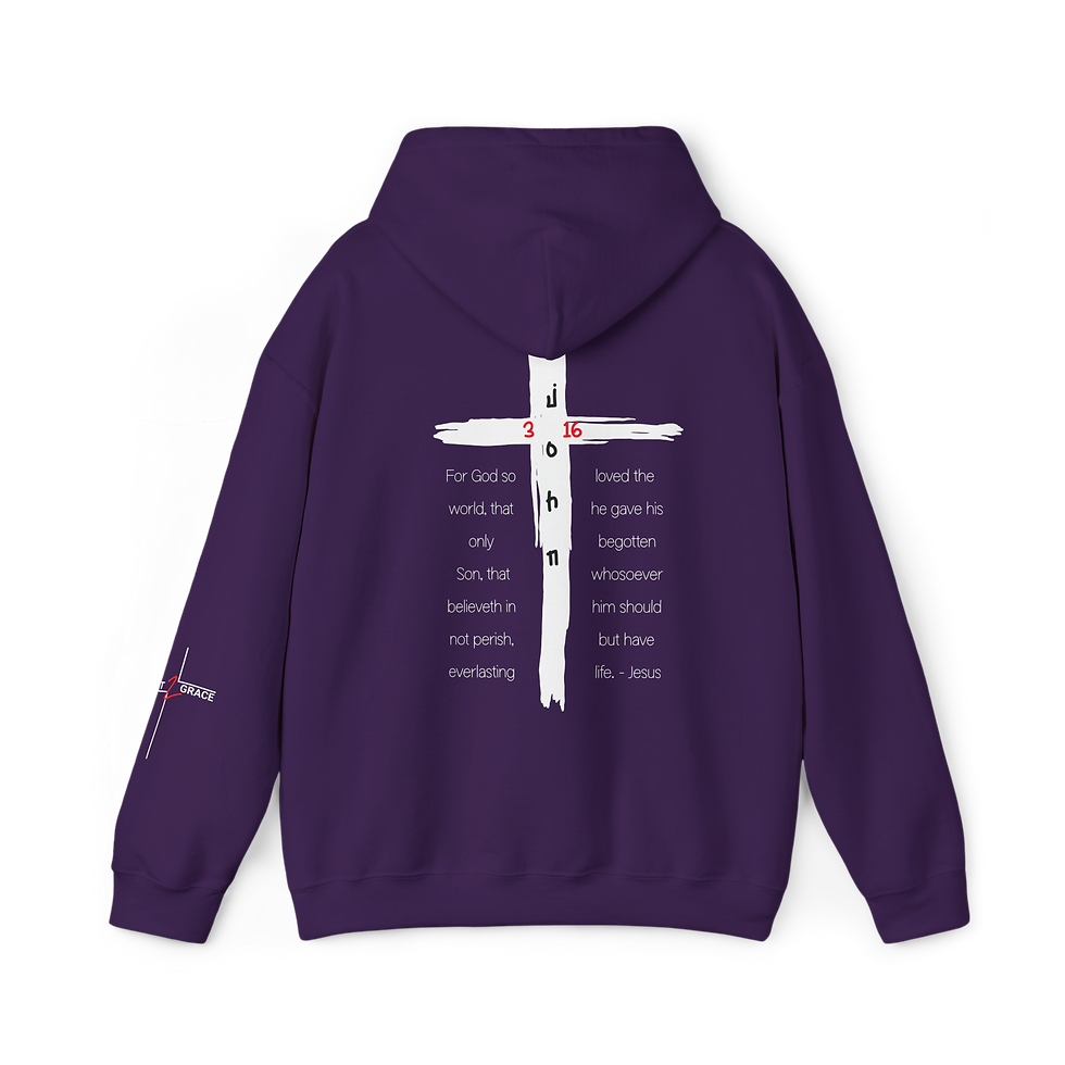 Thumbnail: John 3:16 Cross Pullover Hoodie