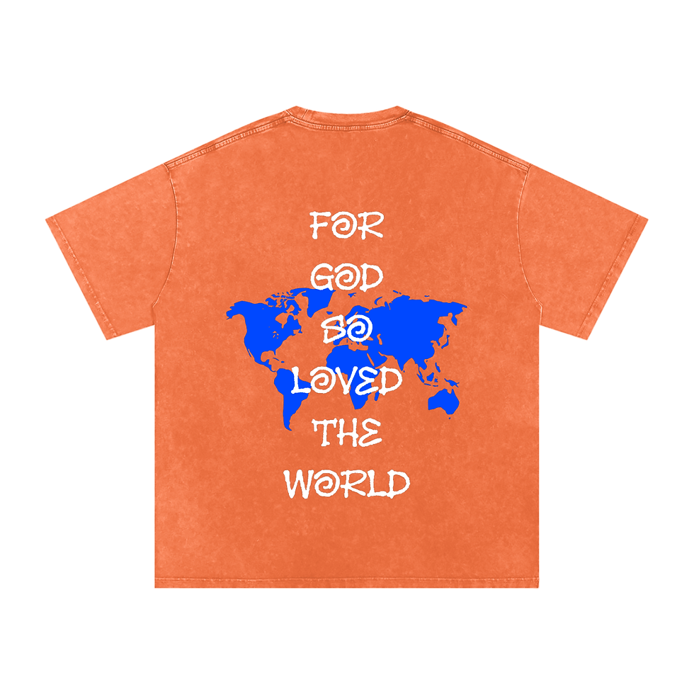 Thumbnail: God So Loved Snow Washed Oversized Tee (BLUE)