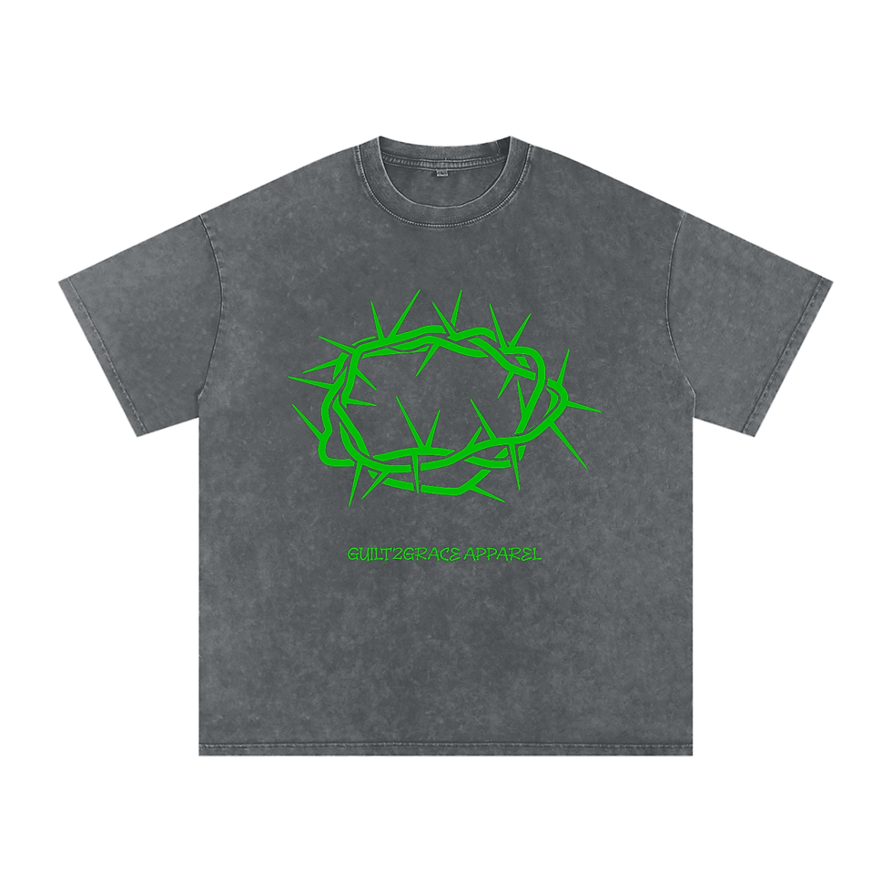 Thumbnail: God So Loved Snow Washed Oversized Tee (GREEN)