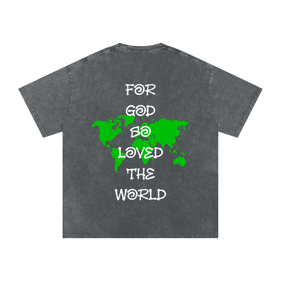 Thumbnail: God So Loved Snow Washed Oversized Tee (GREEN)
