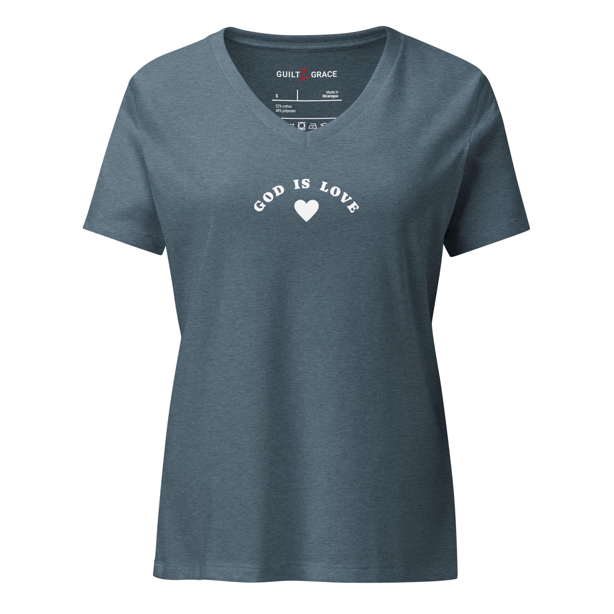 God Is Love Tee - Women's Relaxed V-Neck