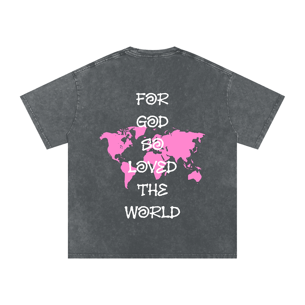 Thumbnail: God So Loved Snow Washed Oversized Tee (PINK)