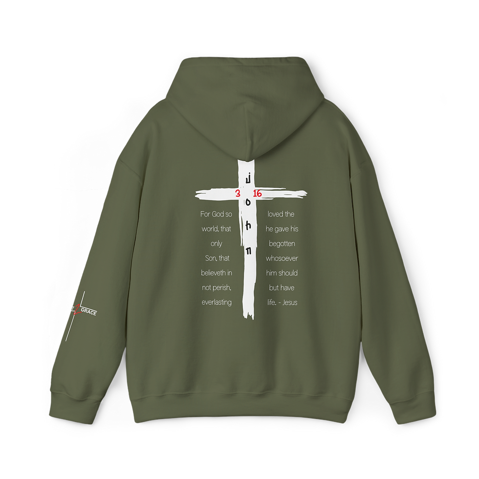 Thumbnail: John 3:16 Cross Pullover Hoodie