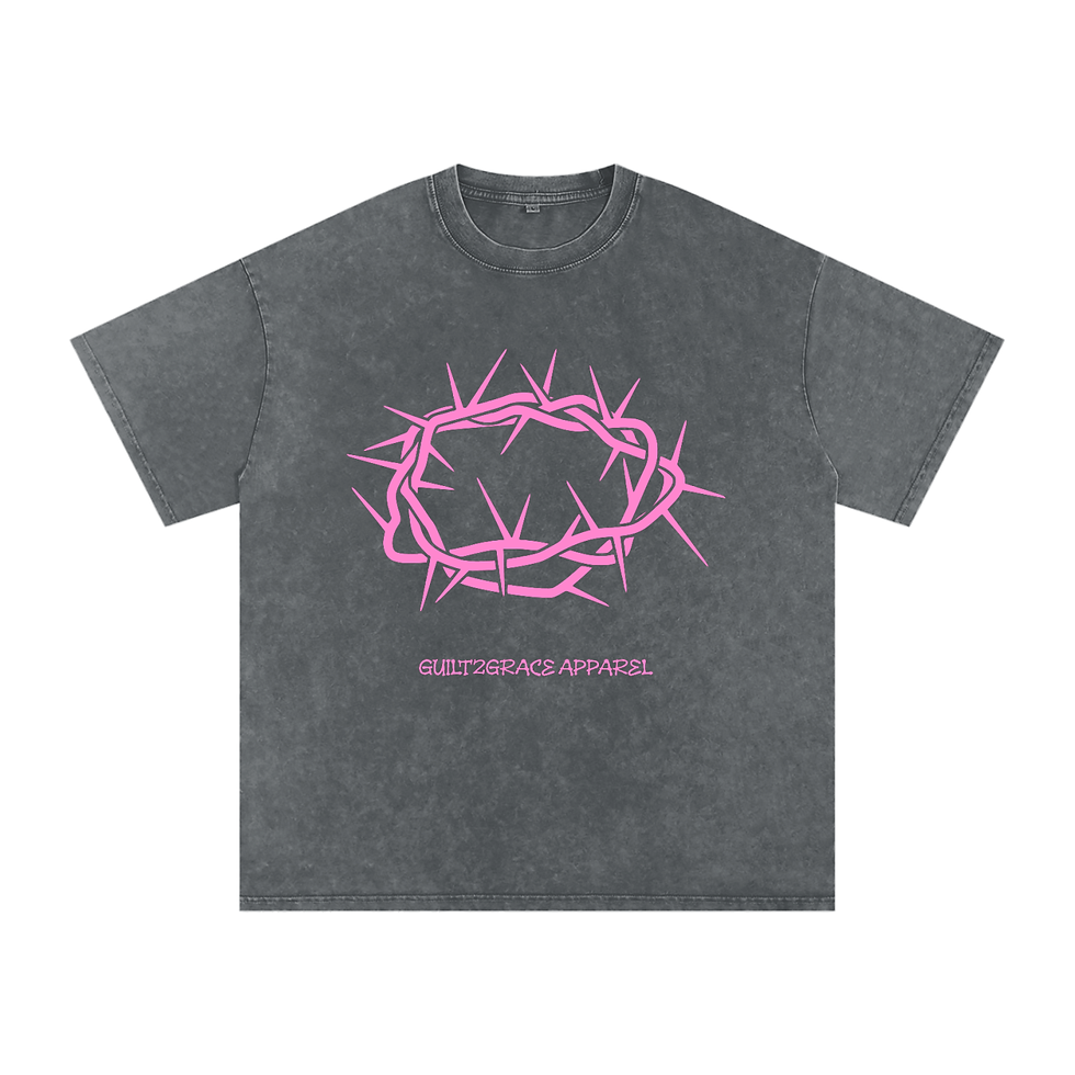 Thumbnail: God So Loved Snow Washed Oversized Tee (PINK)