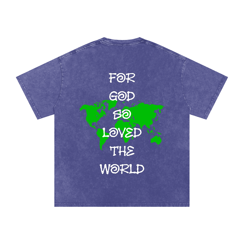 Thumbnail: God So Loved Snow Washed Oversized Tee (GREEN)