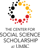A logo made of black, gold, and red circles.