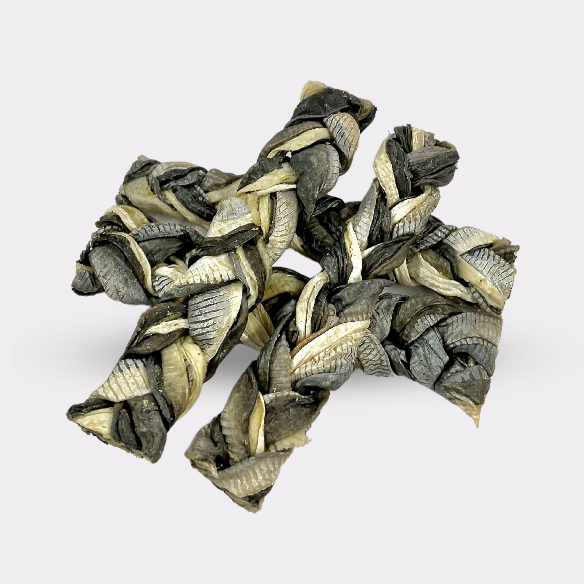 Braided fish skin dog treats