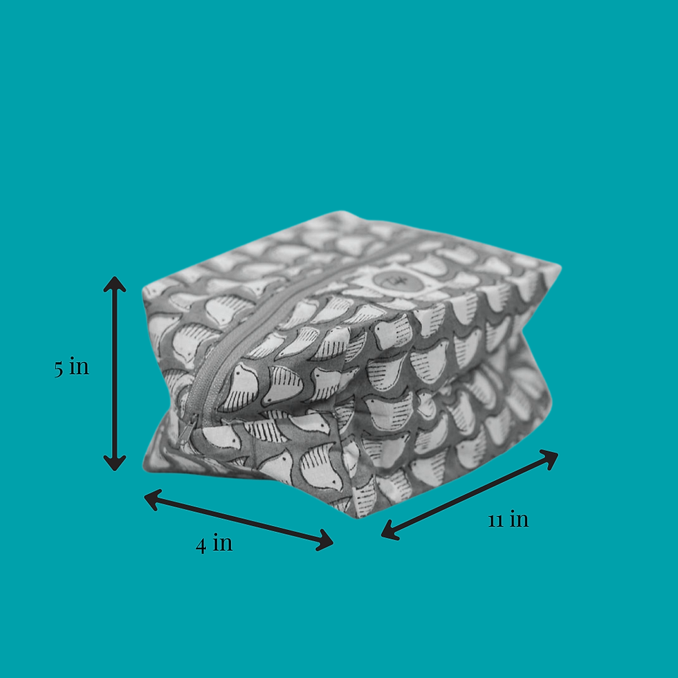 Thumbnail: Fabric Multipurpose Pouch | Handcrafted Indian Print Travel & Everyday Bag | Toh