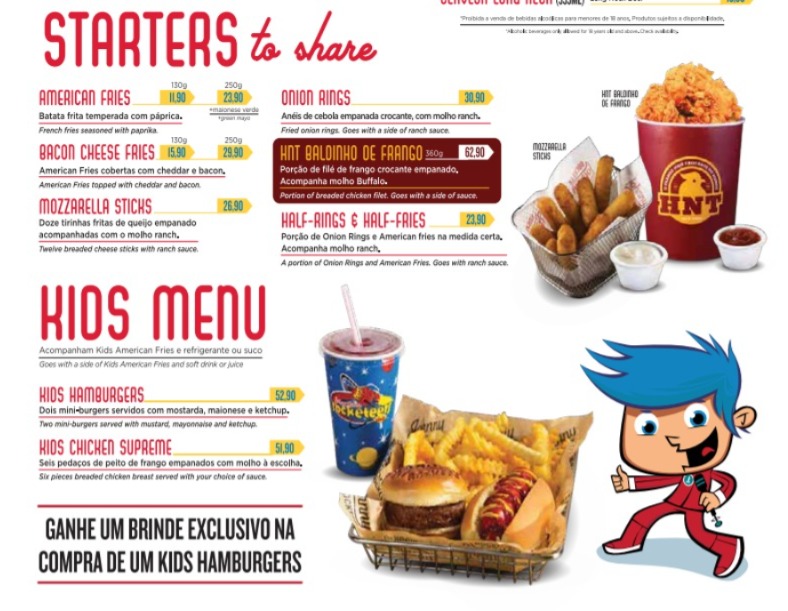 cardápio johnny rockets 