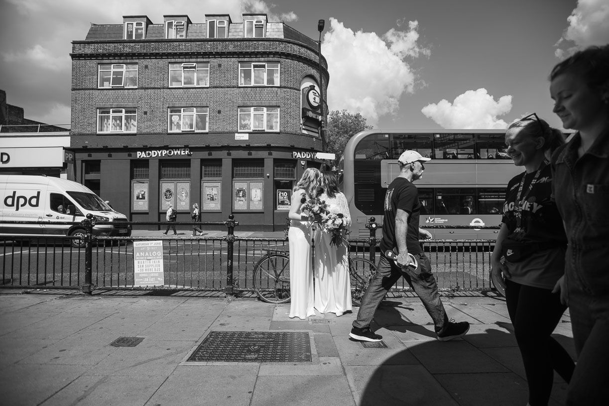 Bride and bridesmaid, The Prince Arthur, East London Wedding Photographer