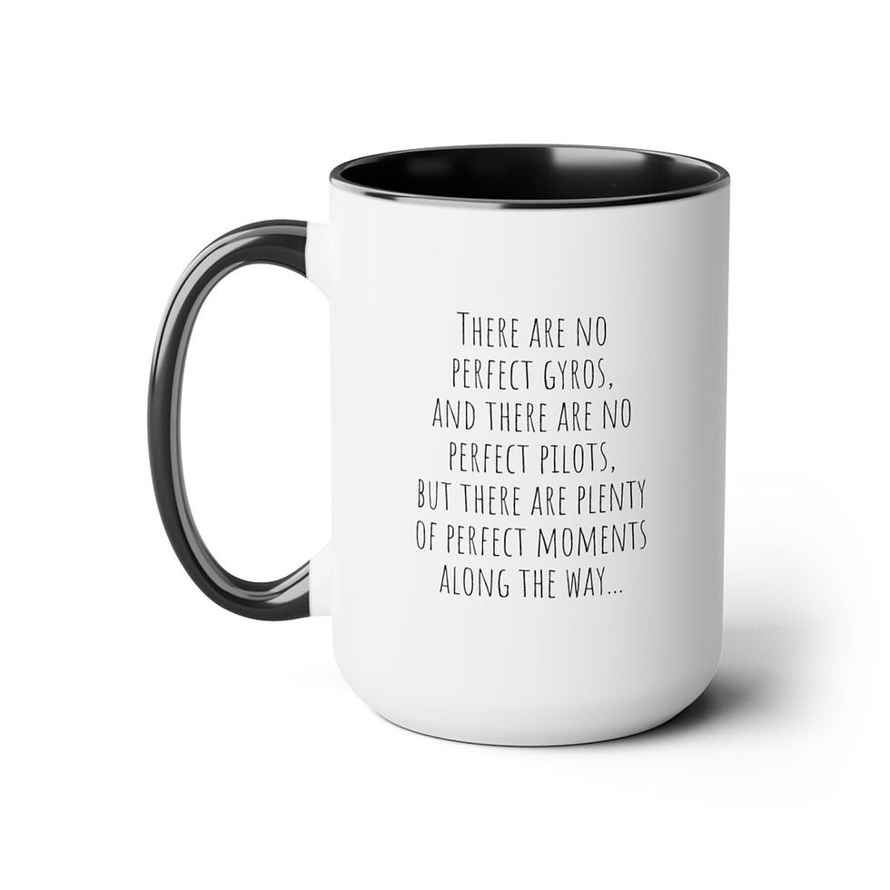 Thumbnail: There are no perfect pilots - Two-Tone Coffee Mugs, 15oz