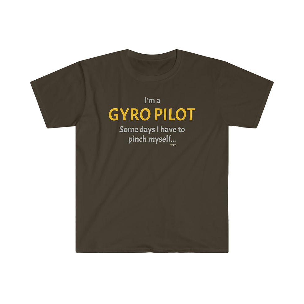Thumbnail: Gyro Pilot I am - T-Shirt - Gold  - Dark