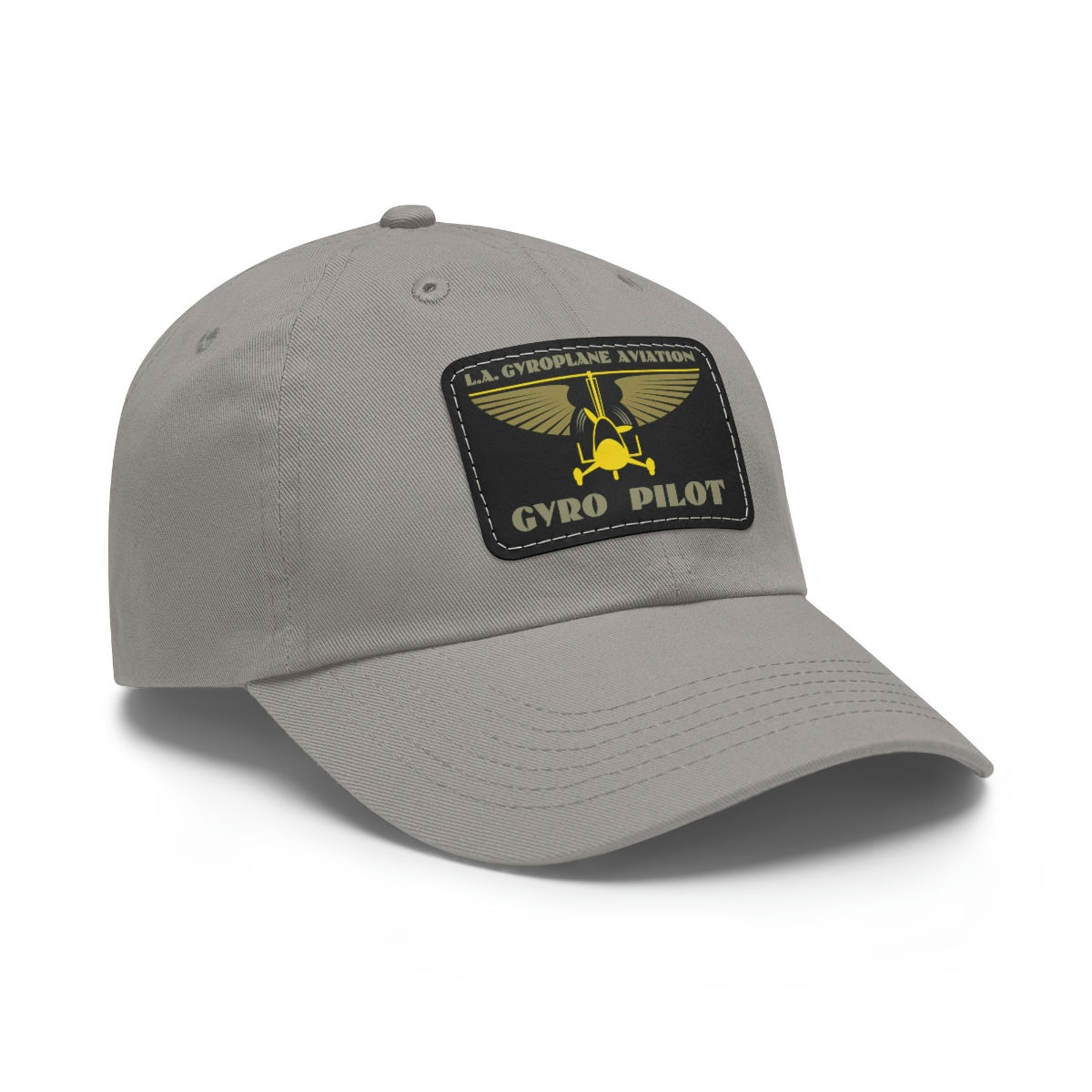 LA Gyro Pilot - Hat with Leather Patch - Gold