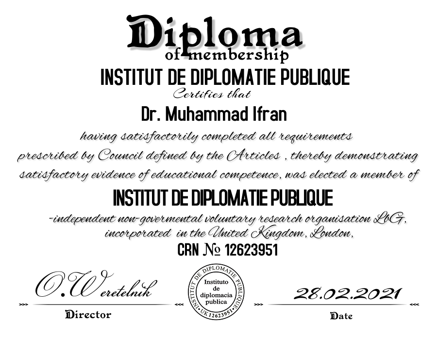 MUHAMMAD IRFAN / institute for public diplomacy