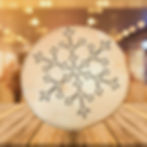 Leather coaster with large snowflake design