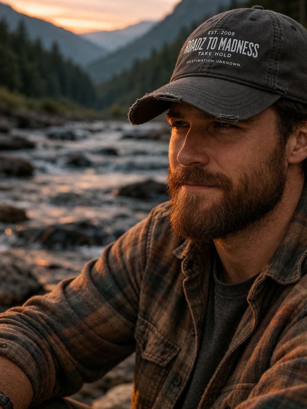 RTM Distressed Dad Hat WH(Embroidery)