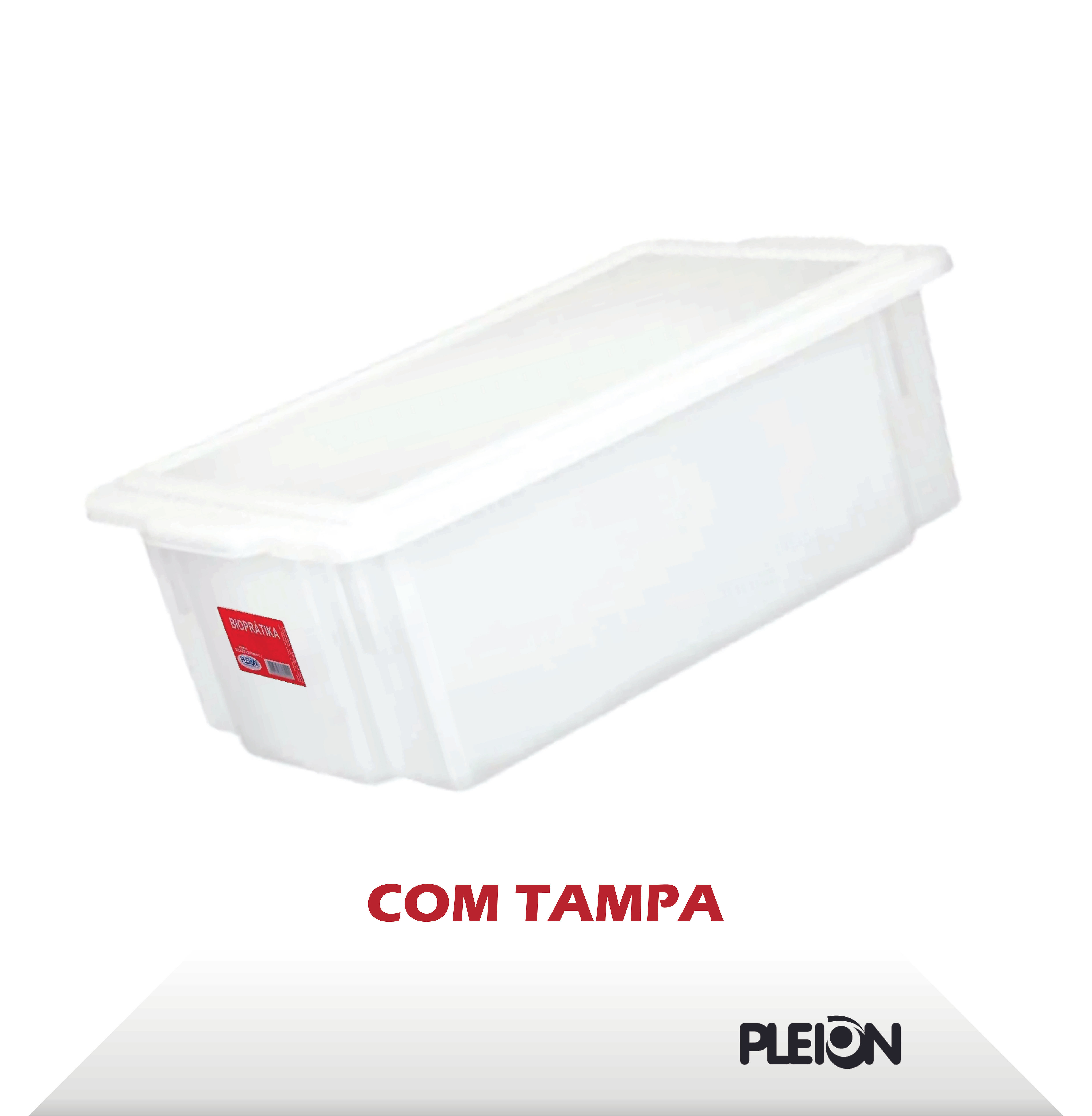 Caixa c/Tampa BIO530-24,5L (544 x 338 x Altura 191 mm) PP Pleion