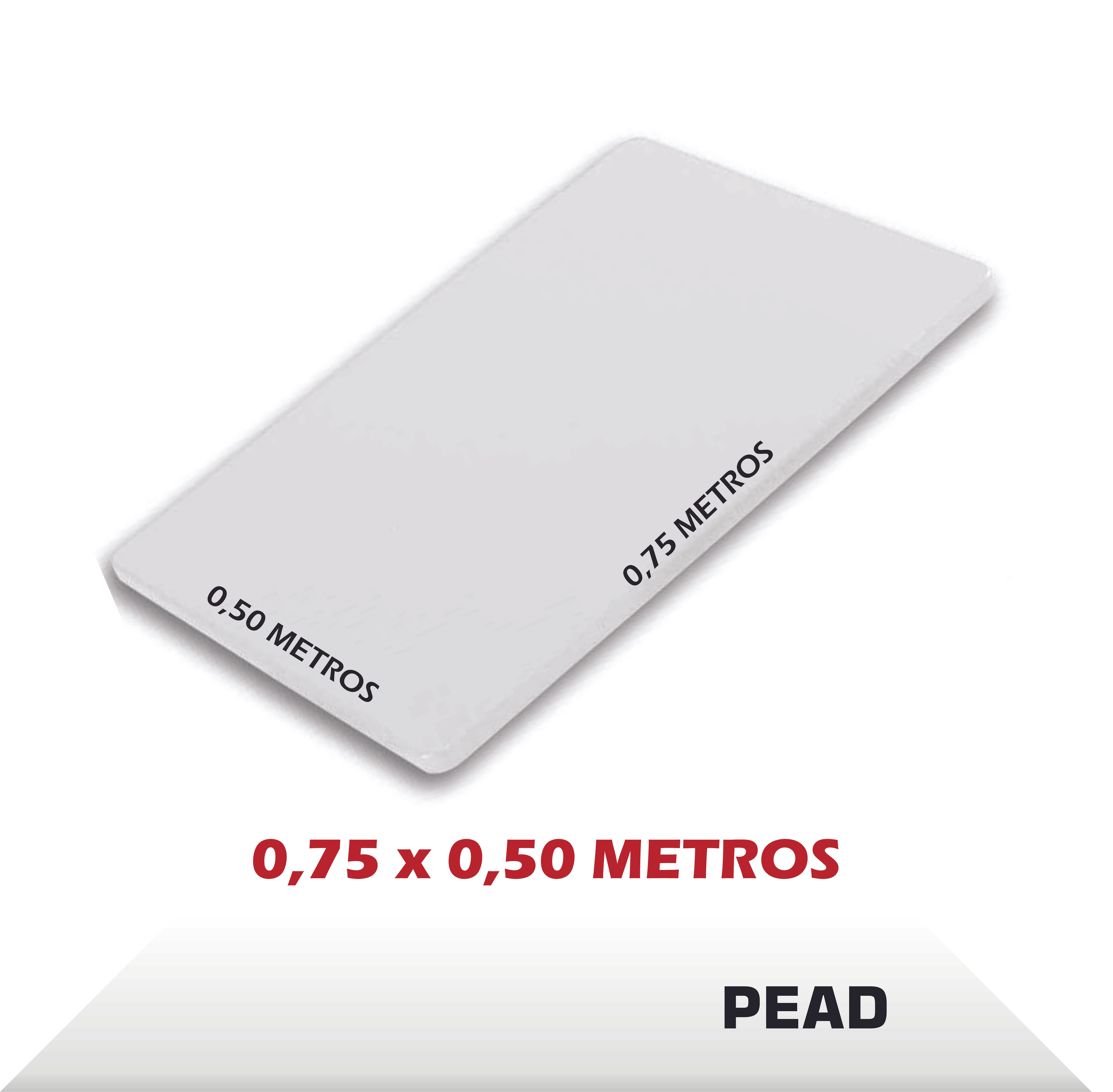 Placa de Corte 0,75 x 0,50 metros x Espessura 1 cm PEAD