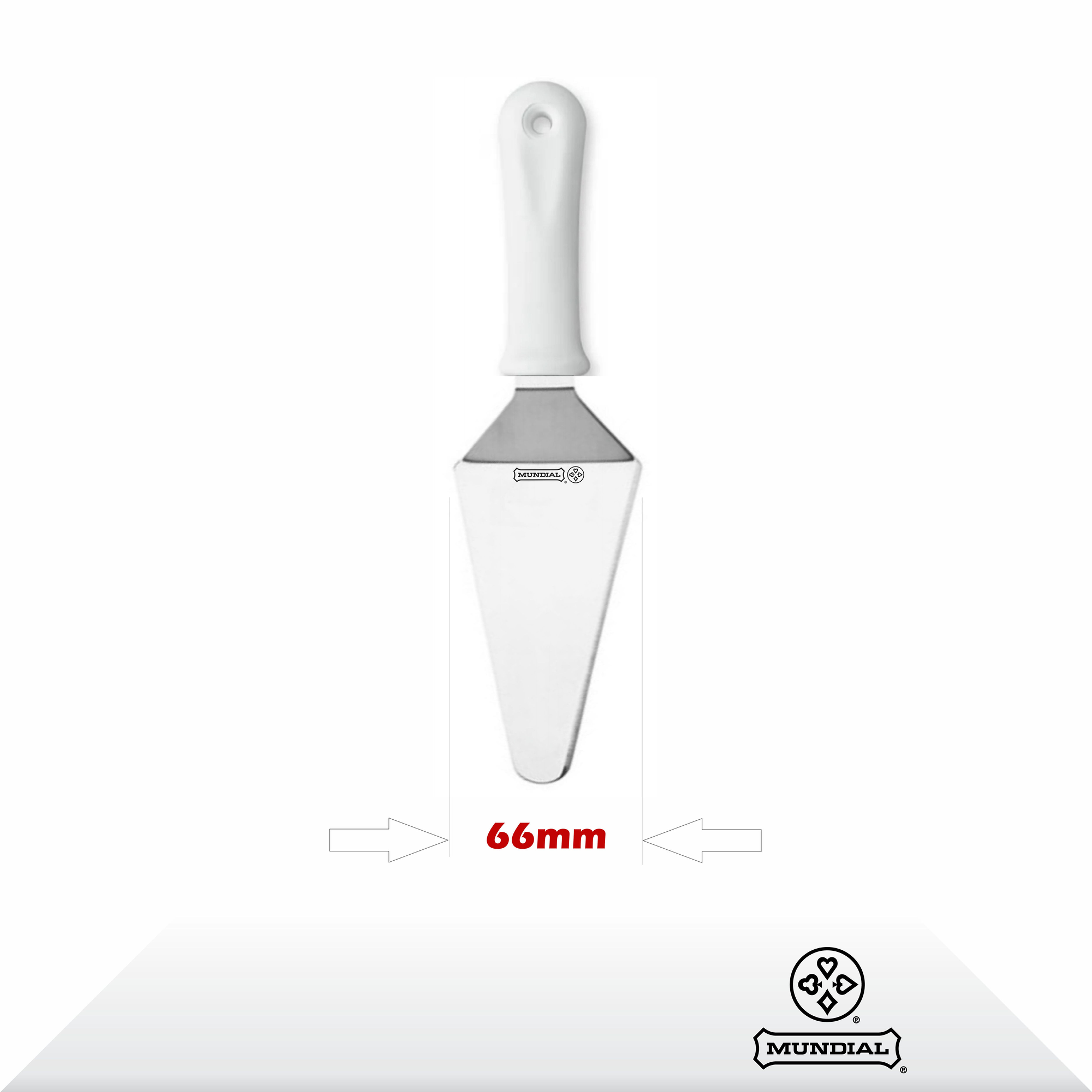 Espátula Curva e Lâmina Triangular ES120B(66mm) Mundial Inox