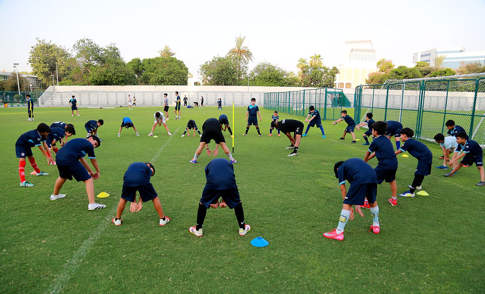 football player warmup