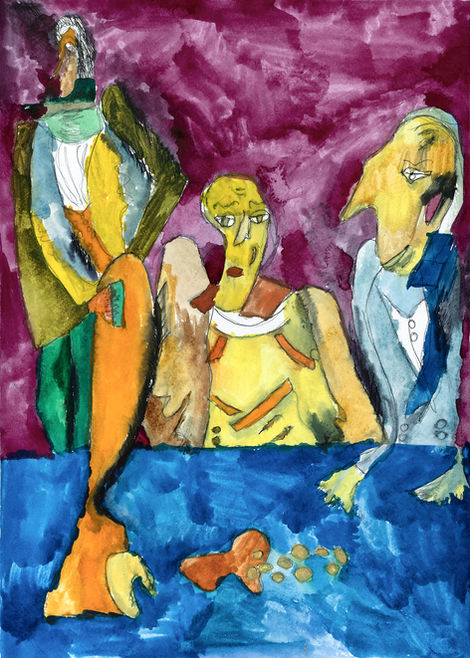 Eugene at a casino. Father Goriot by H.de Balzac