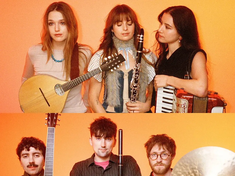From left to right: Georgia Ellery, Tyler Hyde, May Kershaw, Luke Mark, Lewis Evans, Charlie Wayne (photograph: Eddie Whalen)