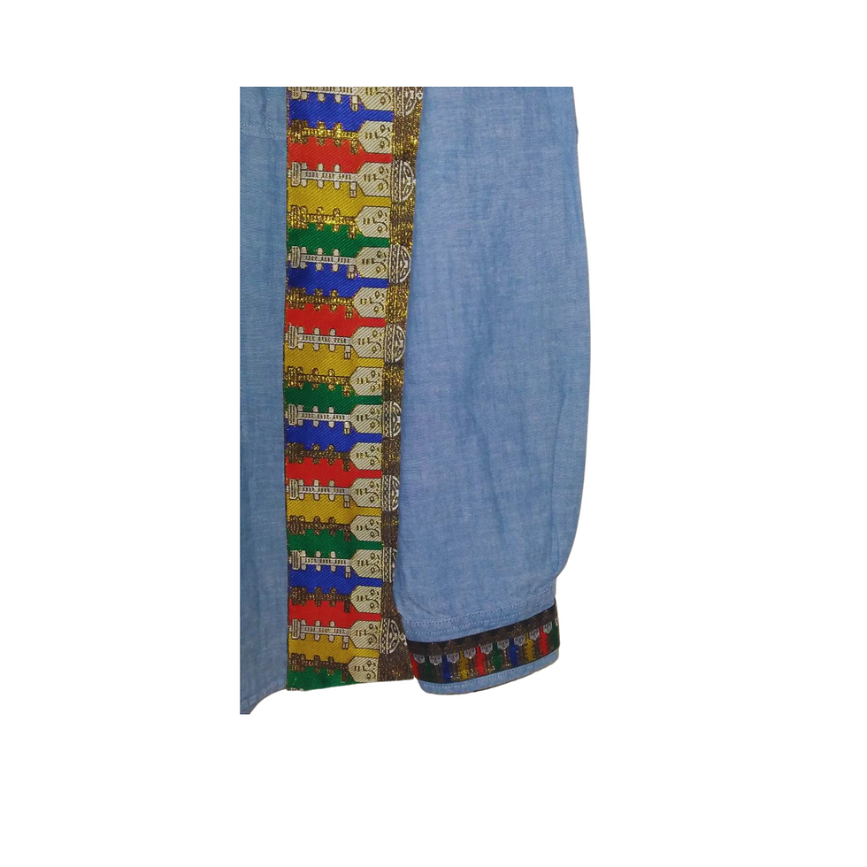 Ethiopia Tibeb Mens shirt dress sleeve design