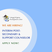 Job Opportunity: Interim Post-Secondary Career & Support Counselor